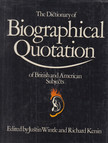 Justin Wintle, Richard Kenin - The Dictionary of Biographical Quotation of British and American Subjects [antikvár]