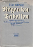 Wilberg, Max - Regententabellen (reprint) [antikvár]