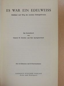 Es war ein Edelweiss [antikvár]