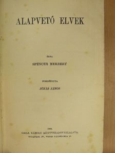 Spencer Herbert - Alapvető elvek [antikvár]