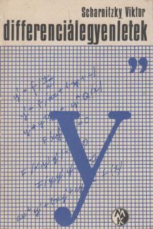 Scharnitzky Viktor - Differenciálegyenletek [antikvár]