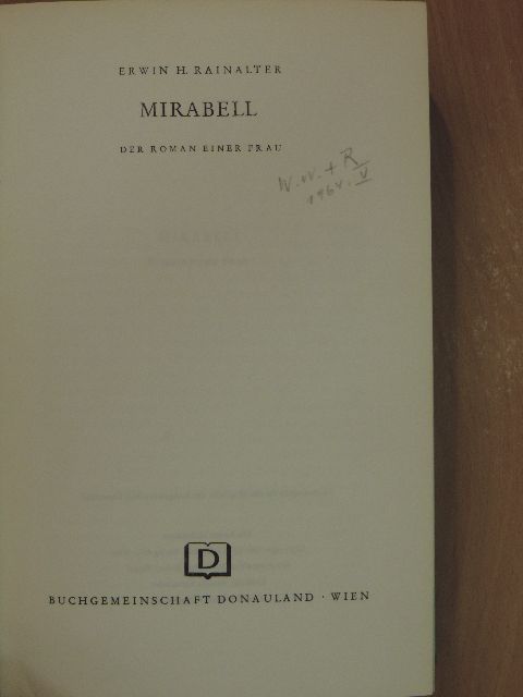Erwin H. Rainalter - Mirabell [antikvár]