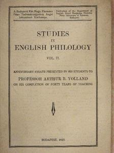 Endrődi Frigyes - Studies in English Philology II. [antikvár]