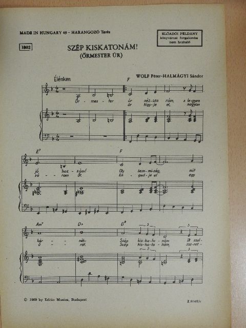Halmágyi Sándor - Szép kiskatonám! [antikvár]