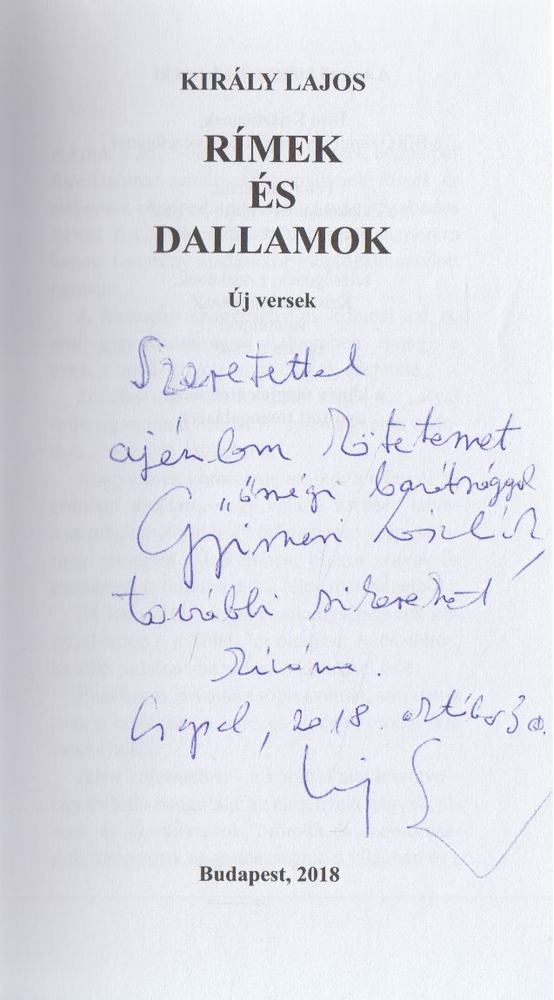 Király Lajos - Rímek és dallamok [antikvár]