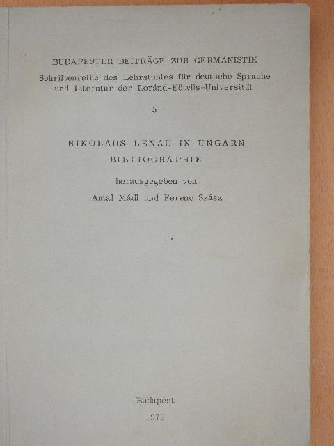 Nikolaus Lenau in Ungarn [antikvár]