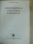 Dr. Mázor László - Szerveskémiai analitikai kézikönyv [antikvár]