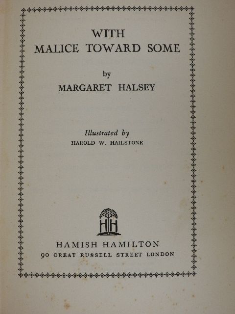 Margaret Halsey - With malice toward some [antikvár]