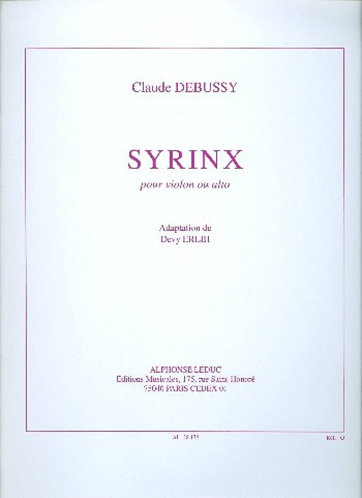 DEBUSSY - SYRINX POUR VIOLON AU ALTO (D. ERLIH)