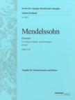 MENDELSSOHN - KONZERT FÜR VIOLINE, KLAVIER UND ORCHESTER d-MOLL KLAVIERAUSZUG