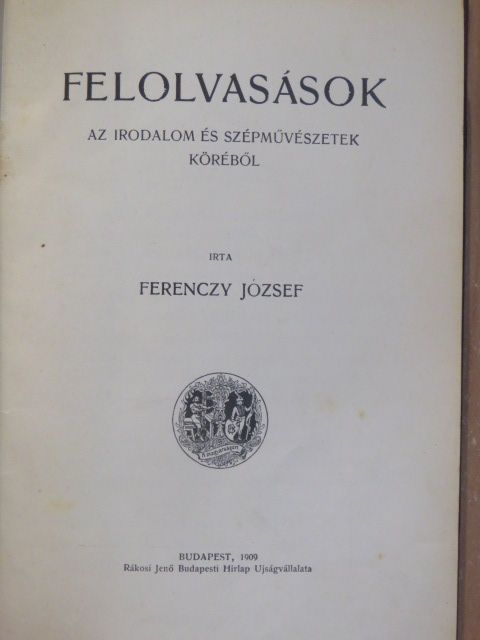 Ferenczy József - Felolvasások [antikvár]