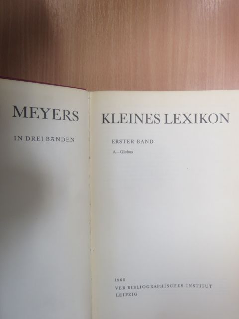 Meyers Kleines Lexikon 1. [antikvár]