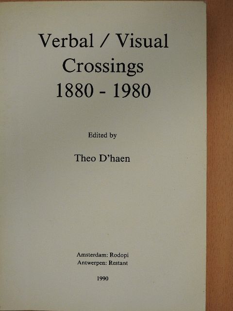 Patricia Vervoort - Verbal / Visual Crossings 1880-1980 [antikvár]