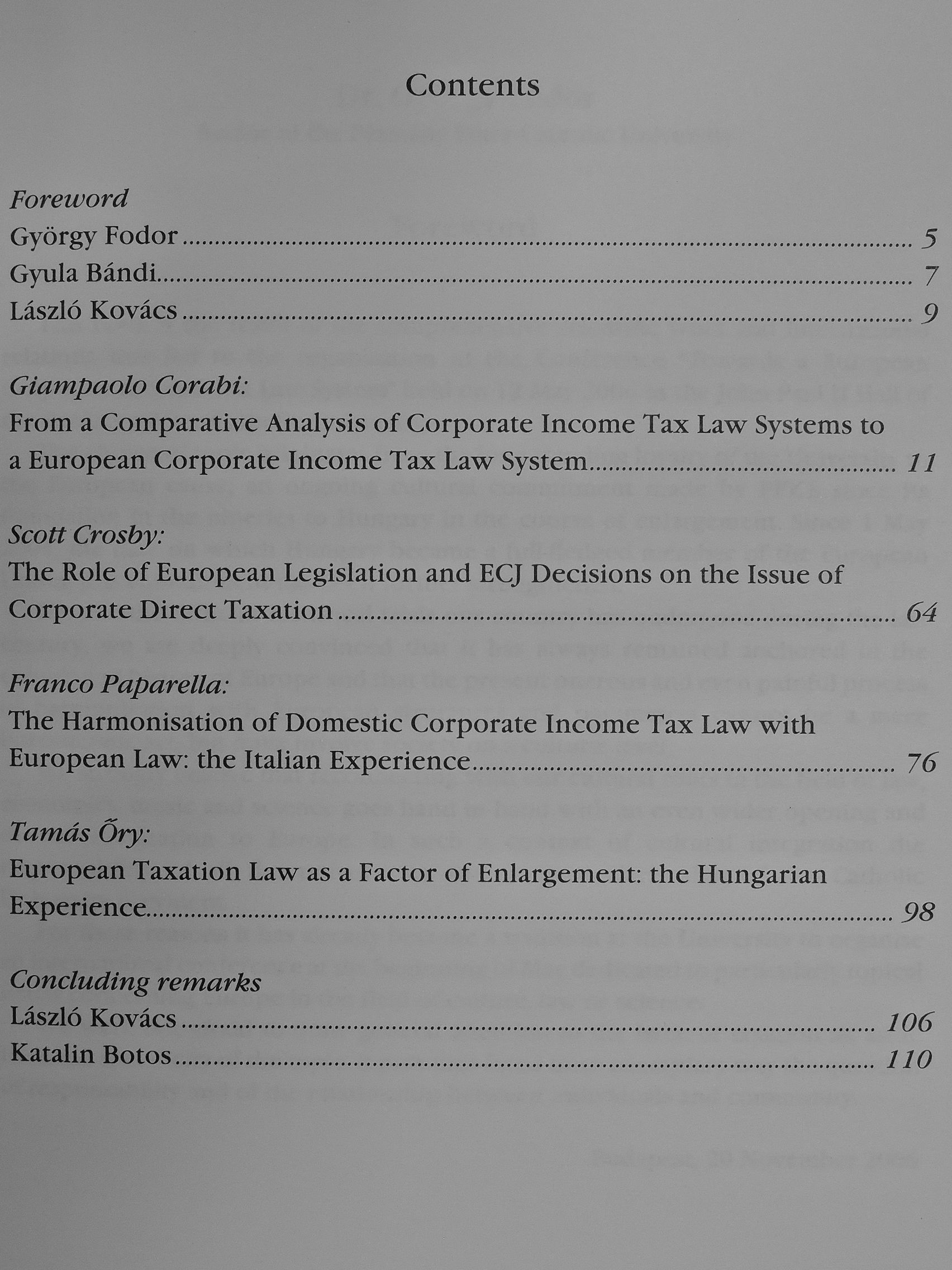 György Fodor - Towards a European Corporate Income Tax Law System [antikvár]