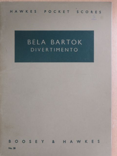 Bartók Béla - Divertimento for String Orchestra [antikvár]
