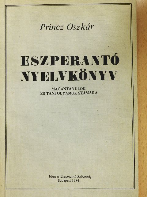 Princz Oszkár - Eszperantó nyelvkönyv  [antikvár]