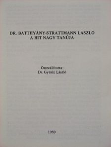 Dr. Batthyány-Strattmann László [antikvár]