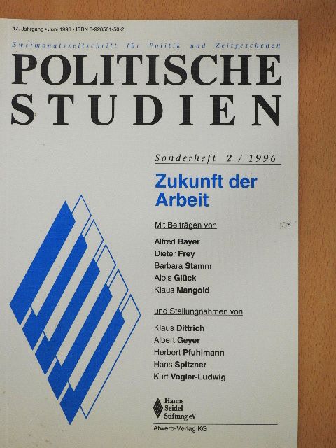 Alfred Bayer - Politische Studien Juni 1996 [antikvár]