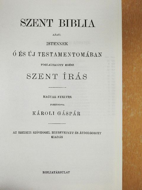 Szent Biblia [antikvár]
