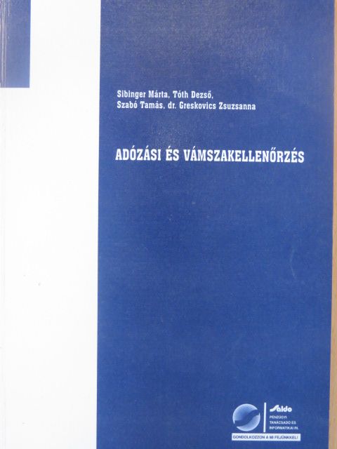 Dr. Greskovics Zsuzsanna - Adózási és vámszakellenőrzés [antikvár]