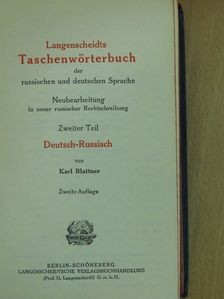 Langenscheidts Taschenwörterbuch der russischen und deutschen Sprache 2. [antikvár]
