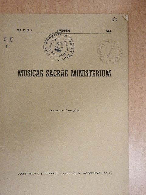 Jean-Yves Hameline - Musicae Sacrae Ministerium Frühling 1968 [antikvár]
