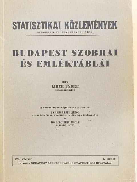 Liber Endre - Budapest szobrai és emléktáblái [antikvár]