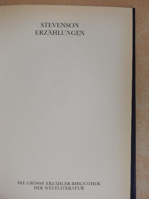 Robert Louis Stevenson - Erzählungen [antikvár]
