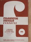 Karl Korsch - Filozófiai Figyelő Évkönyve 1981/IV. [antikvár]