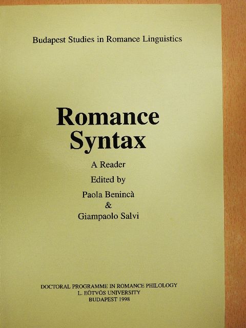 Romance Syntax [antikvár]