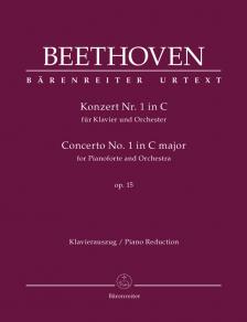 BEETHOVEN - KONZERT NR.1 IN C FÜR KLAVIER UND ORCHESTER OP.15 KLAVIERAUSZUG URTEXT (J. DEL MAR)
