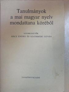 Berrár Jolán - Tanulmányok a mai magyar nyelv mondattana köréből [antikvár]