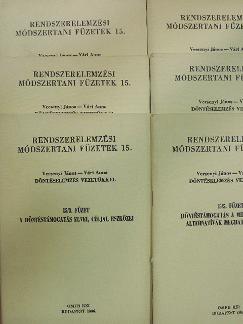 Vári Anna - Döntéselemzés vezetőkkel 15/1-7. [antikvár]