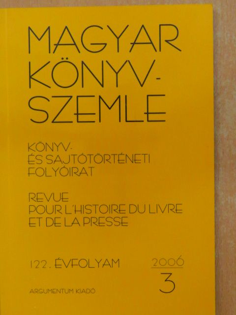Ekler Péter - Magyar Könyvszemle 2006/3. [antikvár]