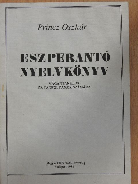 Princz Oszkár - Eszperantó nyelvkönyv  [antikvár]