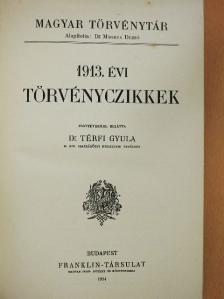 1913. évi törvényczikkek [antikvár]