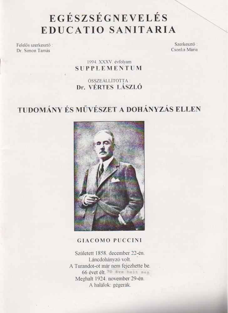 Dr. Vértes László - Tudomány és művészet a dohányzás ellen [antikvár]