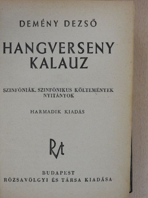 Demény Dezső - Hangverseny kalauz II. [antikvár]