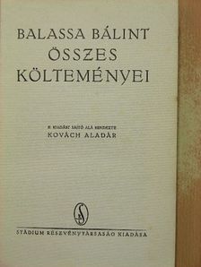 Balassa Bálint - Balassa Bálint összes költeményei [antikvár]