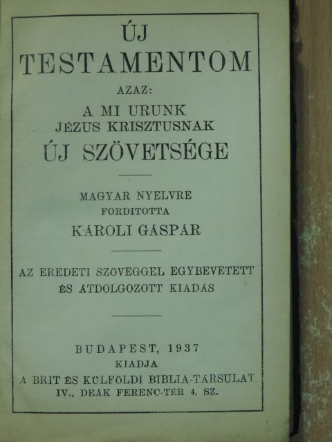Új Testamentom [antikvár]