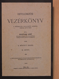 Gosztonyi Jenő - Hitelemzési vezérkönyv III. (töredék) [antikvár]