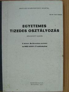 Egyetemes tizedes osztályozás II. [antikvár]
