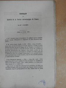 M. V. Signoret - Extrait du Bulletin de la Société entomologique de France  [antikvár]