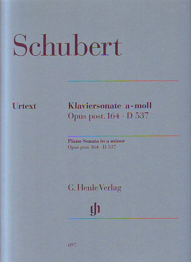 SCHUBERT - KLAVIERSONATE a-MOLL OP.POST. 164 D 537 URTEXT (MIES / THEOPOLD)