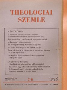 Barcza József - Theologiai Szemle 1976. július-augusztus [antikvár]