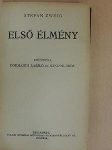 Stefan Zweig - Első élmény [antikvár]