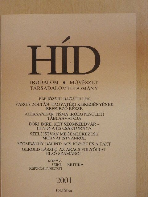 Bányai János - Híd 2001. október [antikvár]
