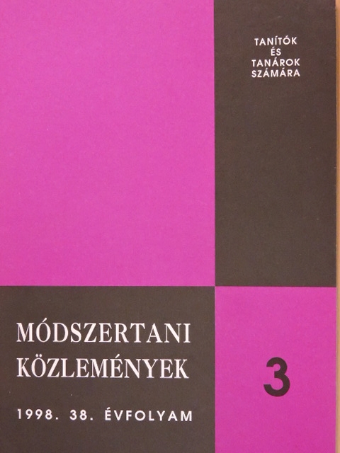 Bartha Ferenc - Módszertani közlemények 1998/3. [antikvár]