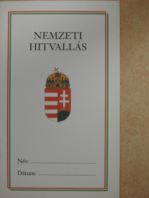 Nemzeti hitvallás [antikvár]