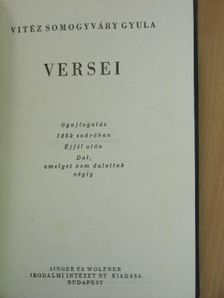 Vitéz Somogyváry Gyula - Vitéz Somogyváry Gyula versei [antikvár]